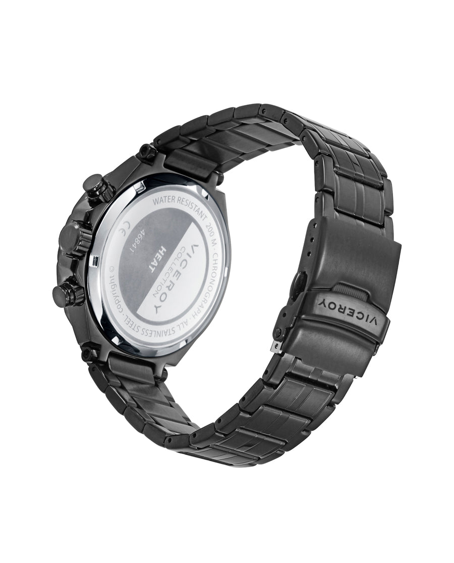 Reloj Viceroy hombre de acero IP negro bisel verde sumergible - 46841-67