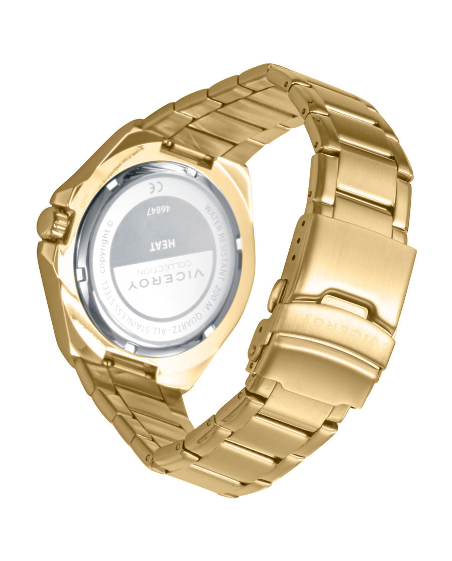 Reloj Viceroy hombre deportivo de acero IP dorado y azul - 46847-97