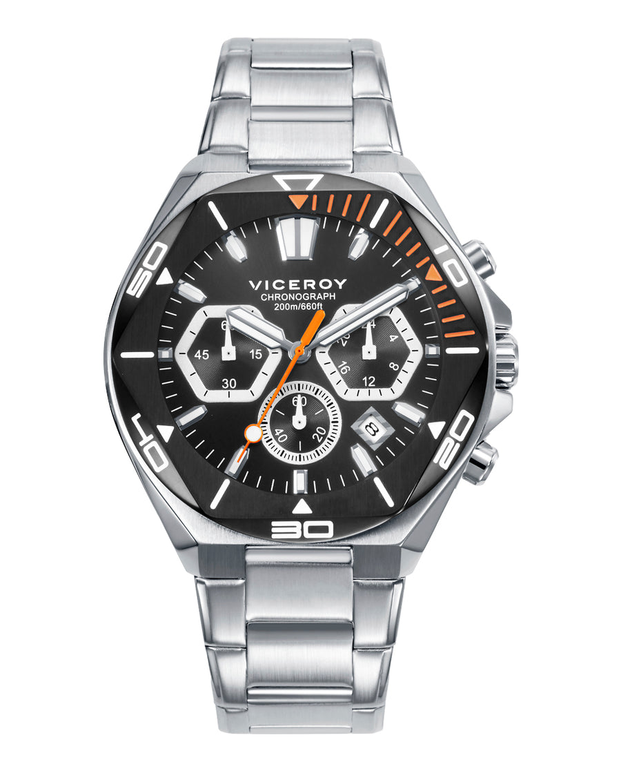 Reloj Viceroy hombre deportivo de acero e IP negro - 46849-57