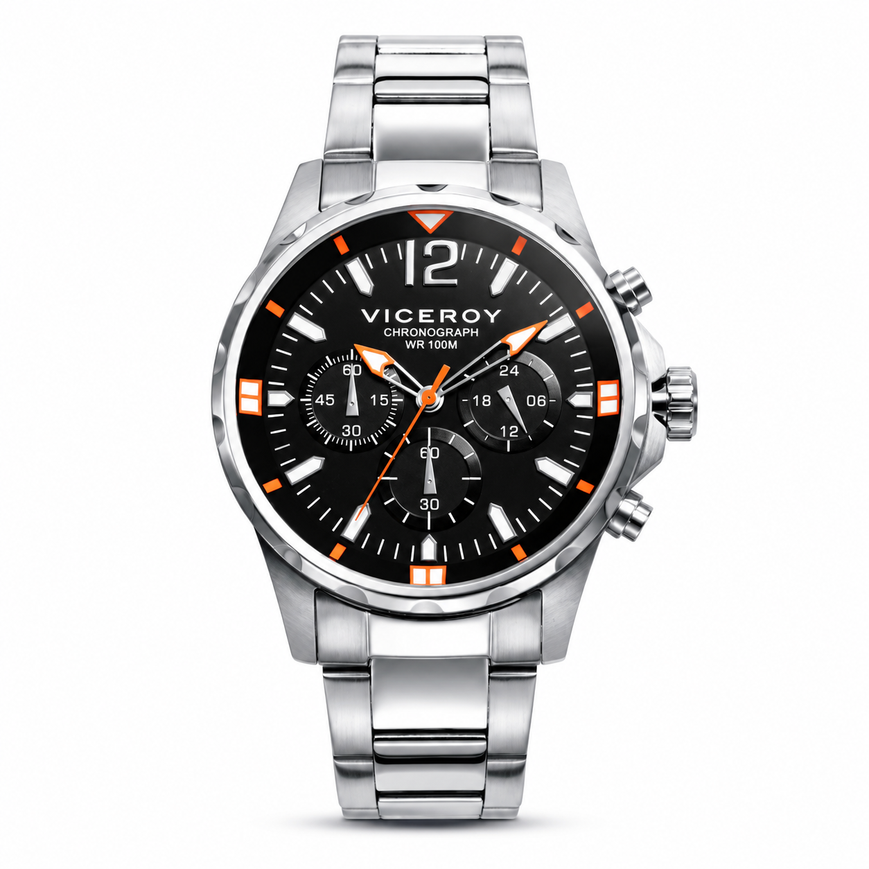 Reloj Viceroy hombre Heat esfera negra detalles naranja - 401245-55