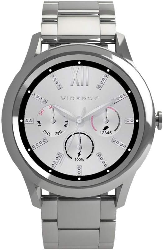 Reloj Viceroy Smart Pro mujer digital plata malla milanesa Ref. 41102-80