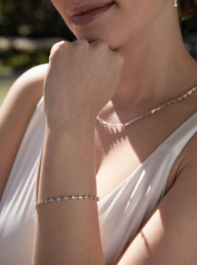 Pulsera de Plata con Circonitas Redondas