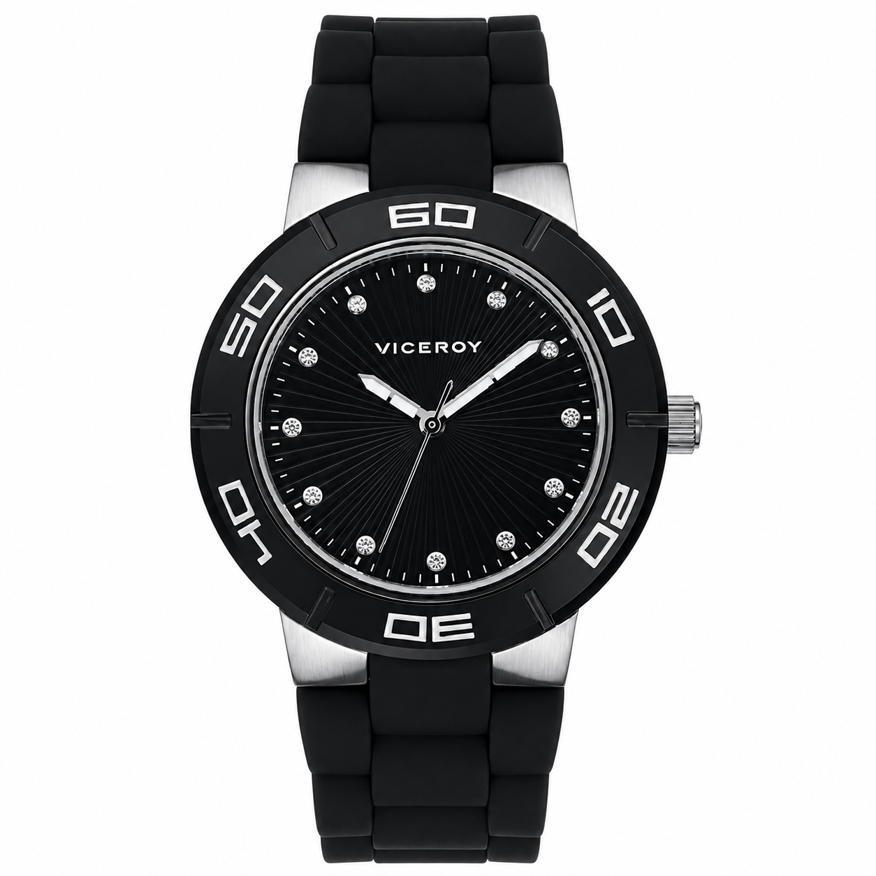 Reloj Viceroy mujer minimalista armis de acero esfera negra Ref. 47786-50