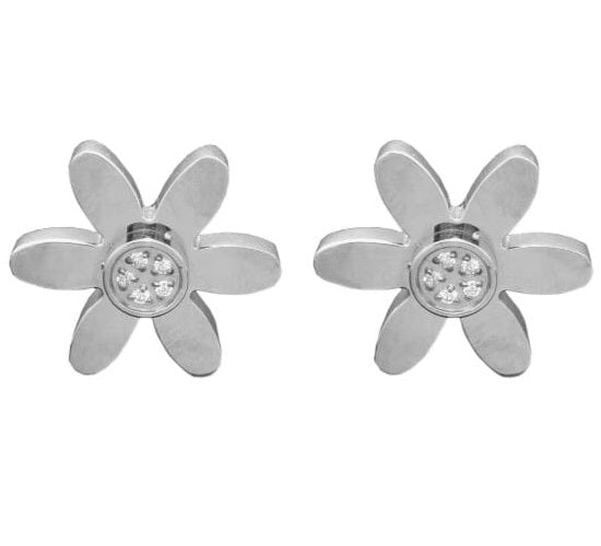 JOYERIA ACERO FLOR CIR GRUESA