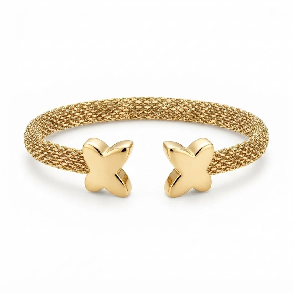 JOYERIA ACERO ESCLAVA DORADA MARIPOSA