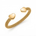 JOYERIA ACERO ESCLAVA DORADA CORAZONES