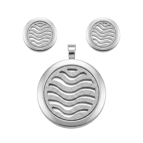 JOYERIA ACERO JUEGOREDONDOS OLAS MATIZAD