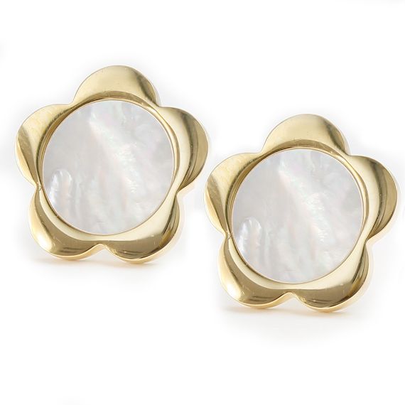 JOYERIA ACERO FLOR CHAPADA