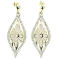 JOYERIA ACERO PENDIENTES DORADOS GRANDES