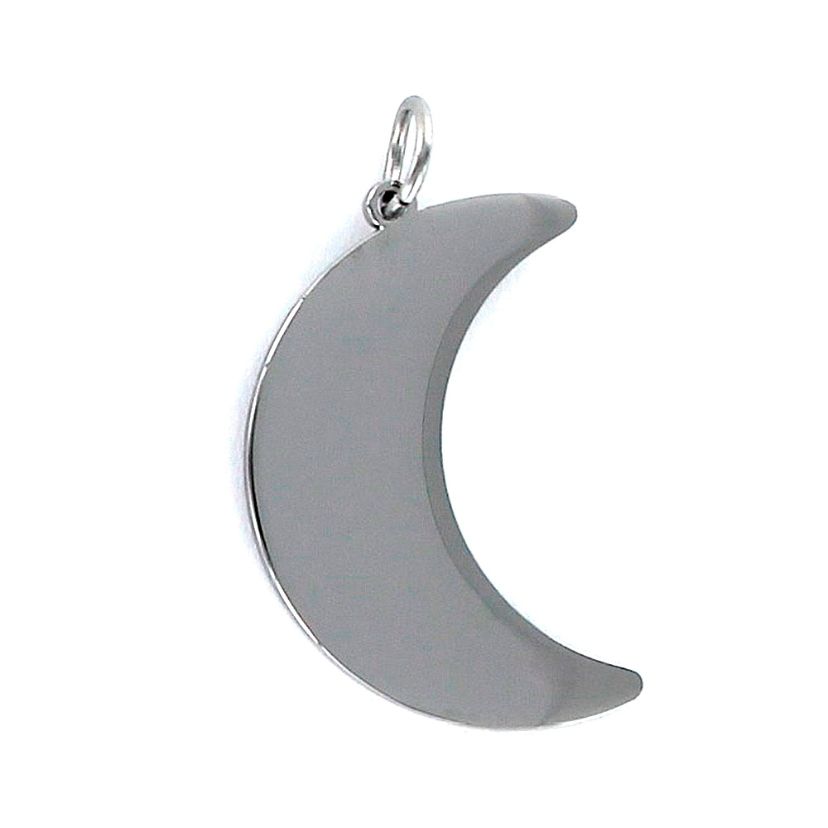 JOYERIA ACERO PLACA LUNA