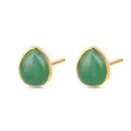 PENDIENTES PLATA CHAPADA GOTA VERDE