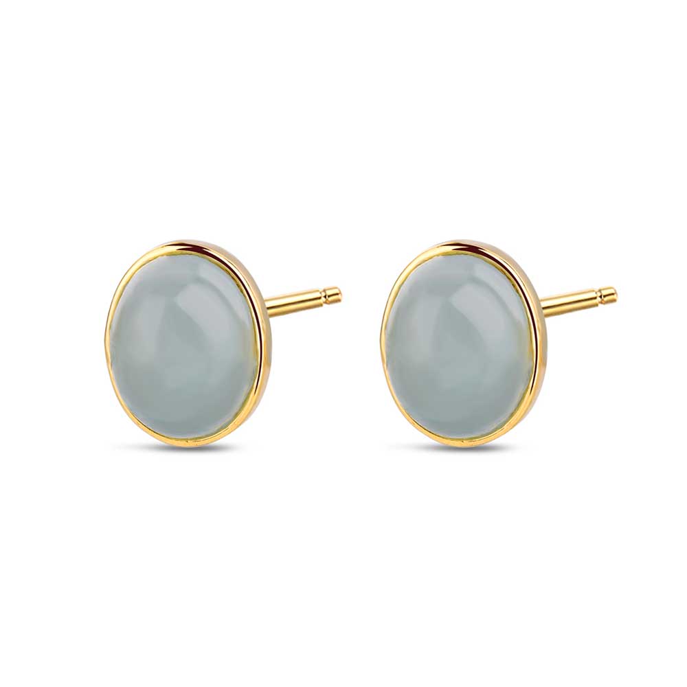 PENDIENTES PLATA CHAPADA PIEDRA LILA OVA