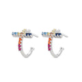 PENDIENTES PLATA CRIOLLA CRUZ TUTI FRUTI