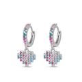 PENDIENTES PLATA COLGANTES TUTI FRUTI