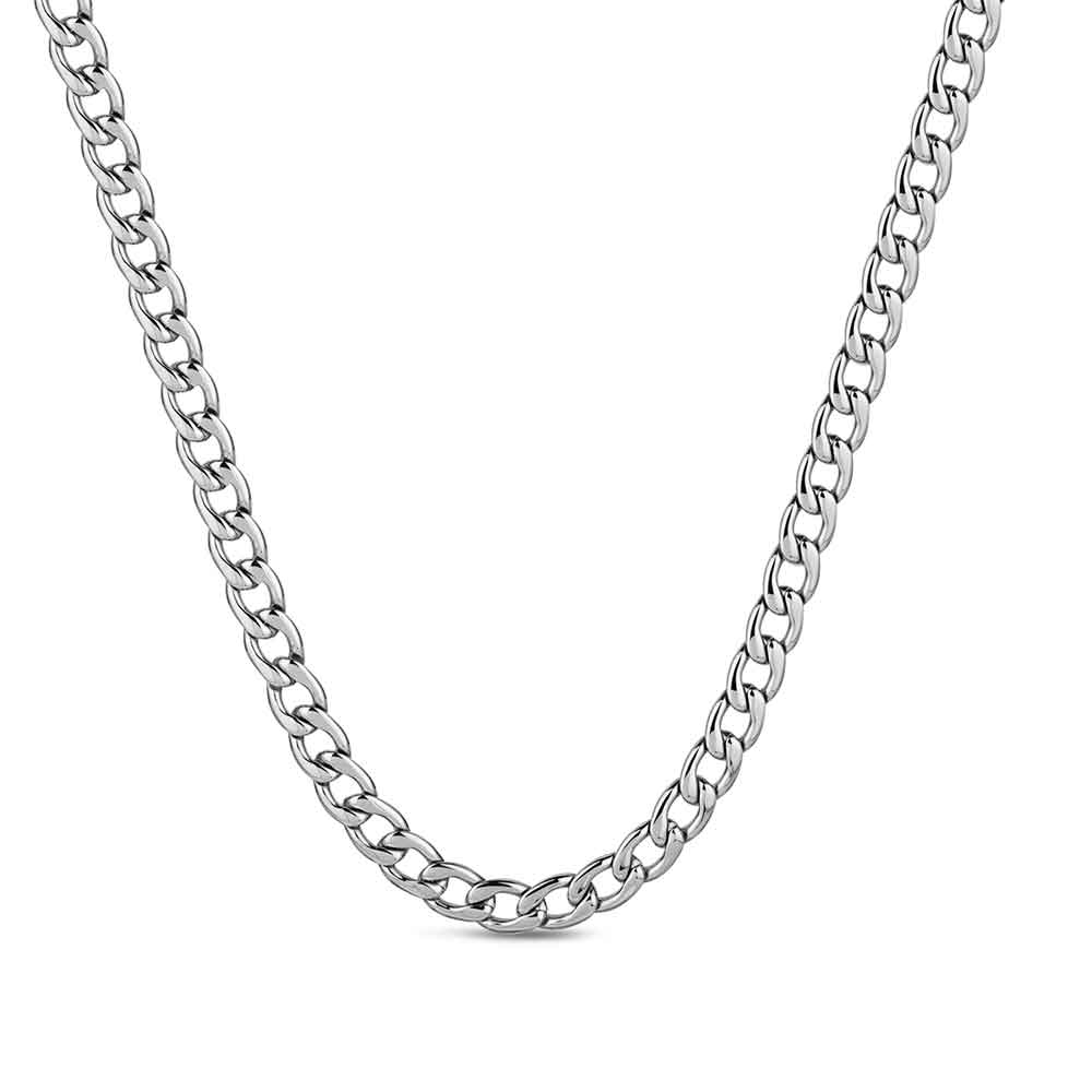 JOYERIA ACERO CADENA BARBADA PLANA