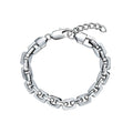 JOYERIA ACERO PULSERA OO RECTAGULAR