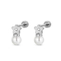 PENDIENTES PLATA PEQUE FLOR CIR