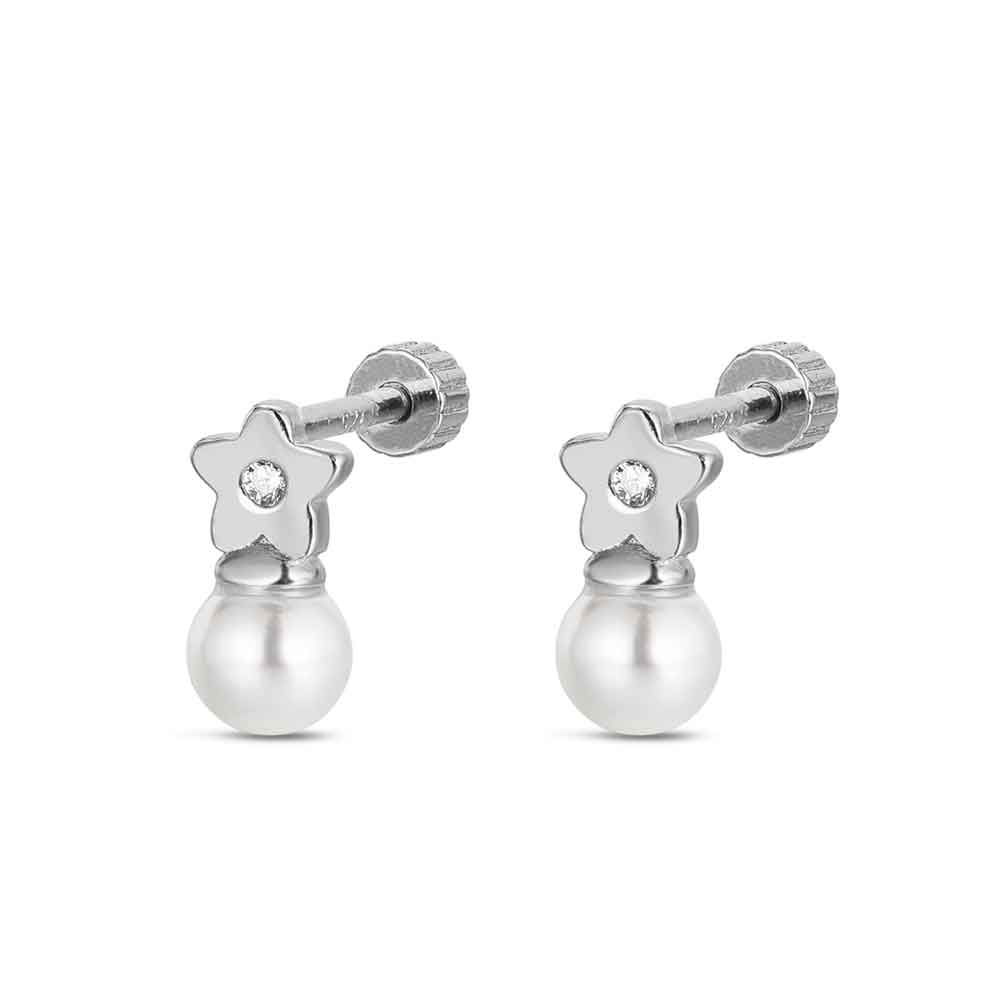 PENDIENTES PLATA PEQUE FLOR CIR