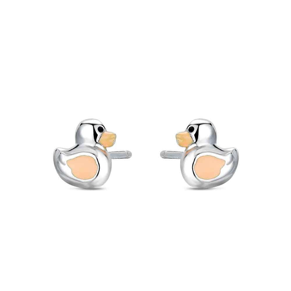PENDIENTES PLATA INFANTIL PATO