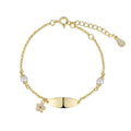 NOMEOLVIDES PLATA INFANTIL PERLA FLOR