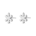 Pendiente de plata rodiado flor 8 mm cie