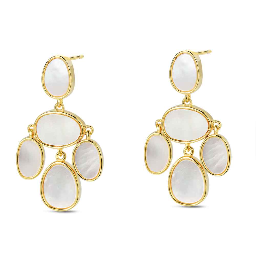 PENDIENTES PLATA COLGANTES CHAPADOS NACAR