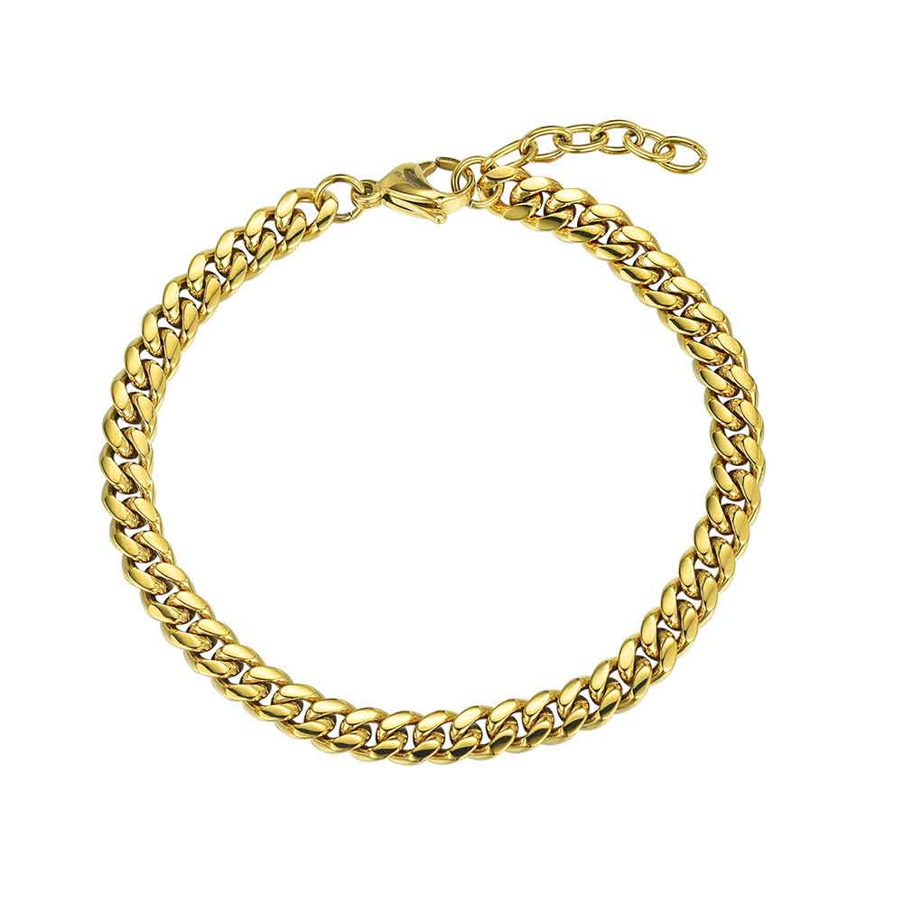 JOYERIA ACERO PULSERA CHAPADA BARBADA