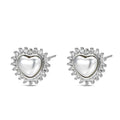 PENDIENTES PLATA CORAZON PERLA CIRCONITA