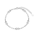 PULSERA PLATA MALLA ALARGADA 4 INFINITOS