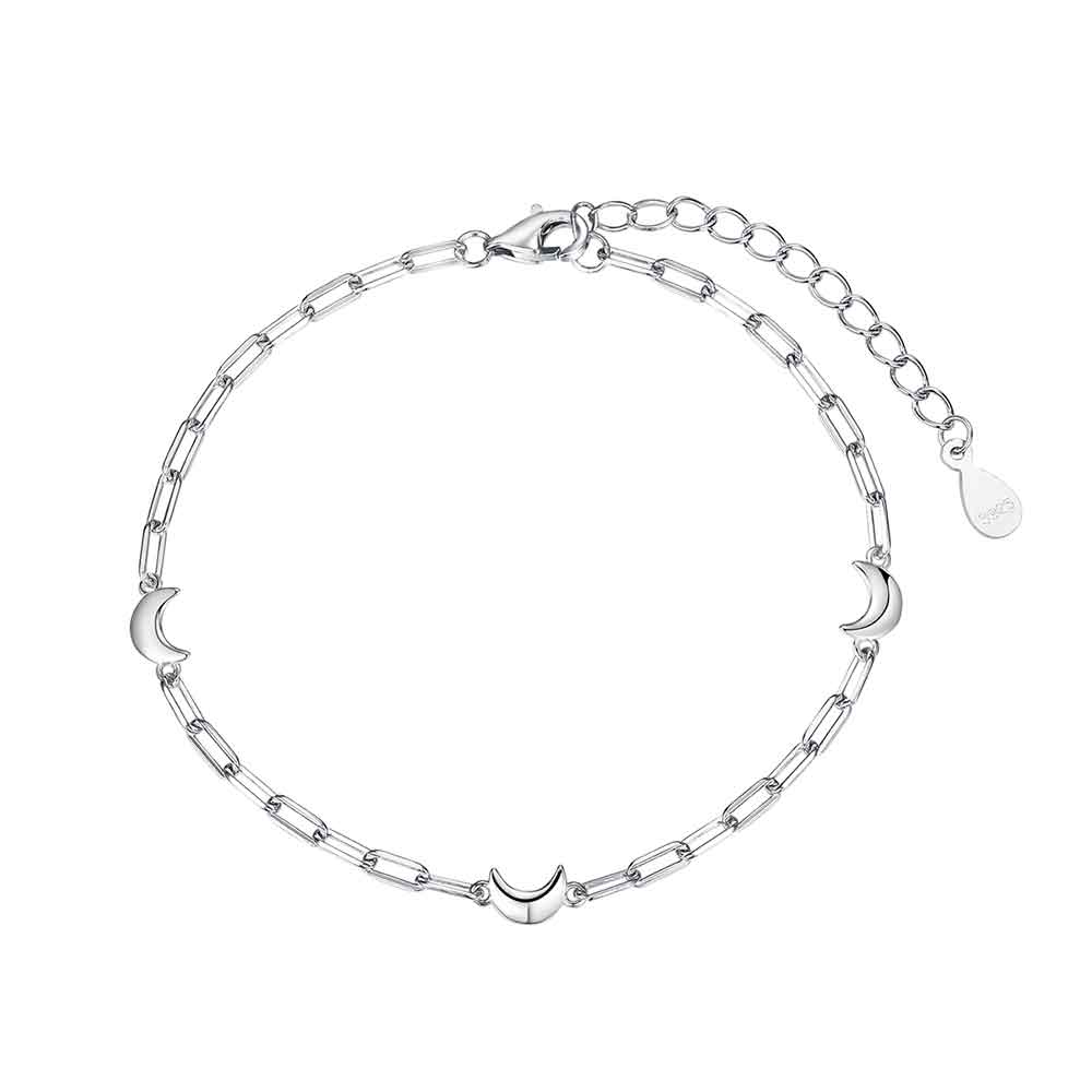 PULSERA PLATA FINA 3 LUNAS