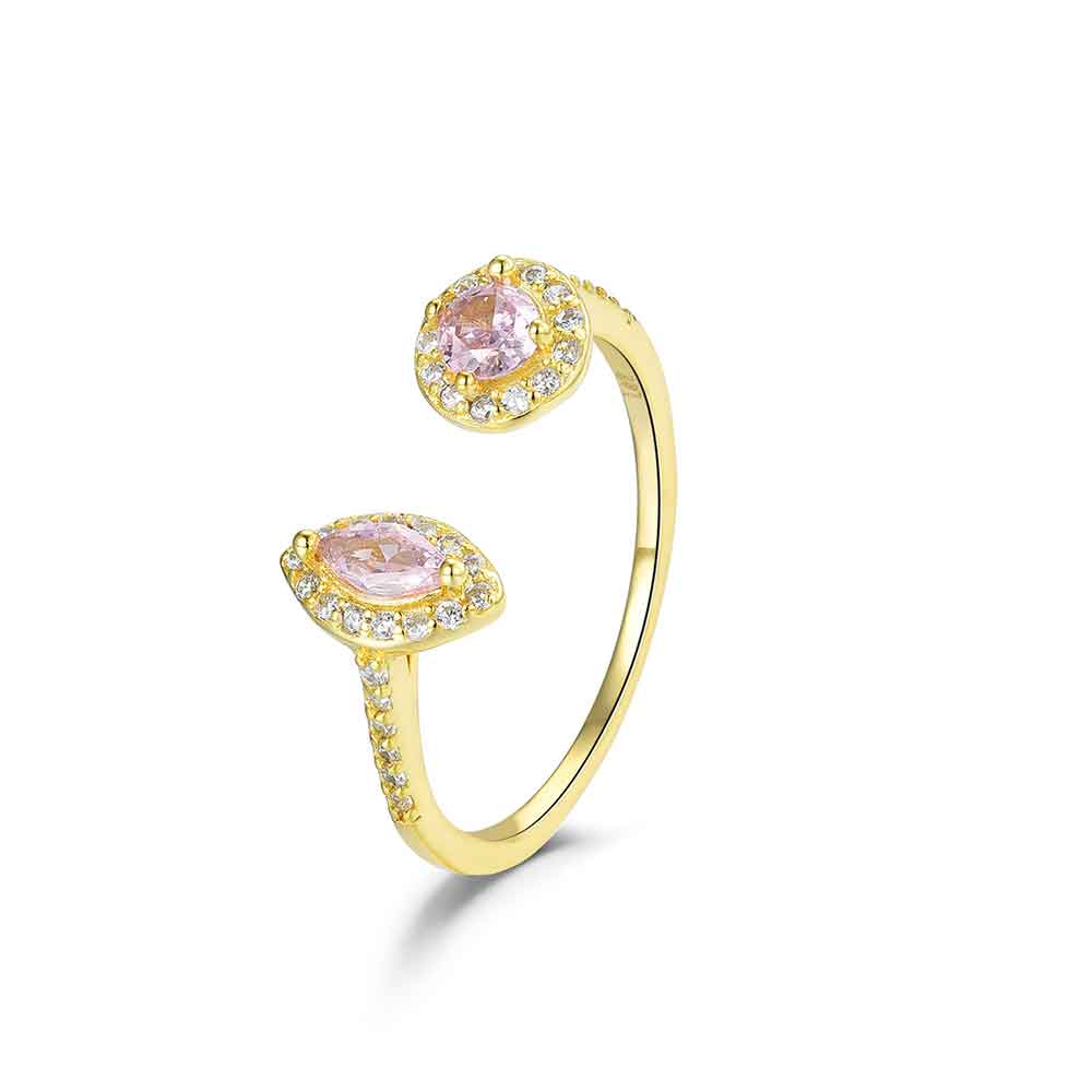 SORTIJA PLATA CHAPADA ABIERTA ROSA FRANC