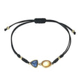 PULSERA PLATA CHAPADA MACRAME PIEDRAS NAT