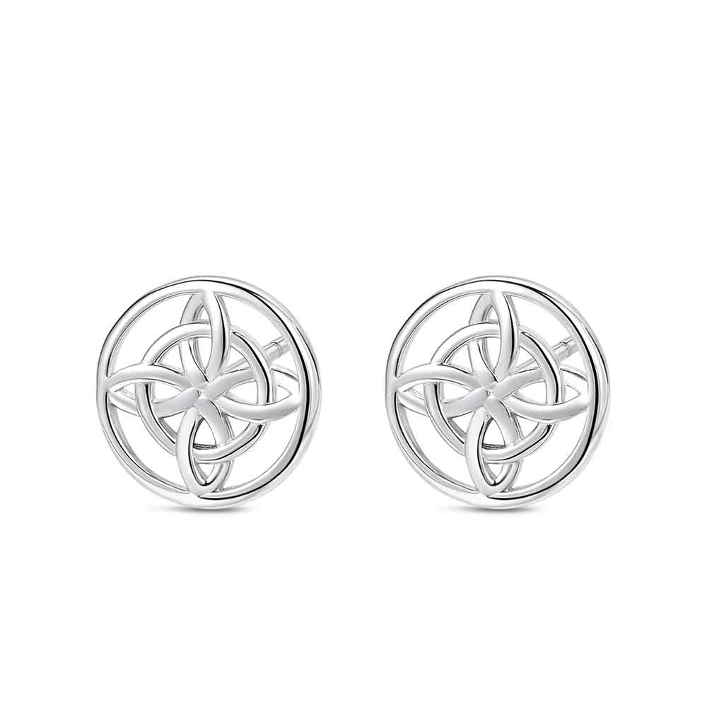 PENDIENTES PLATA NUDO BRUJA LISO