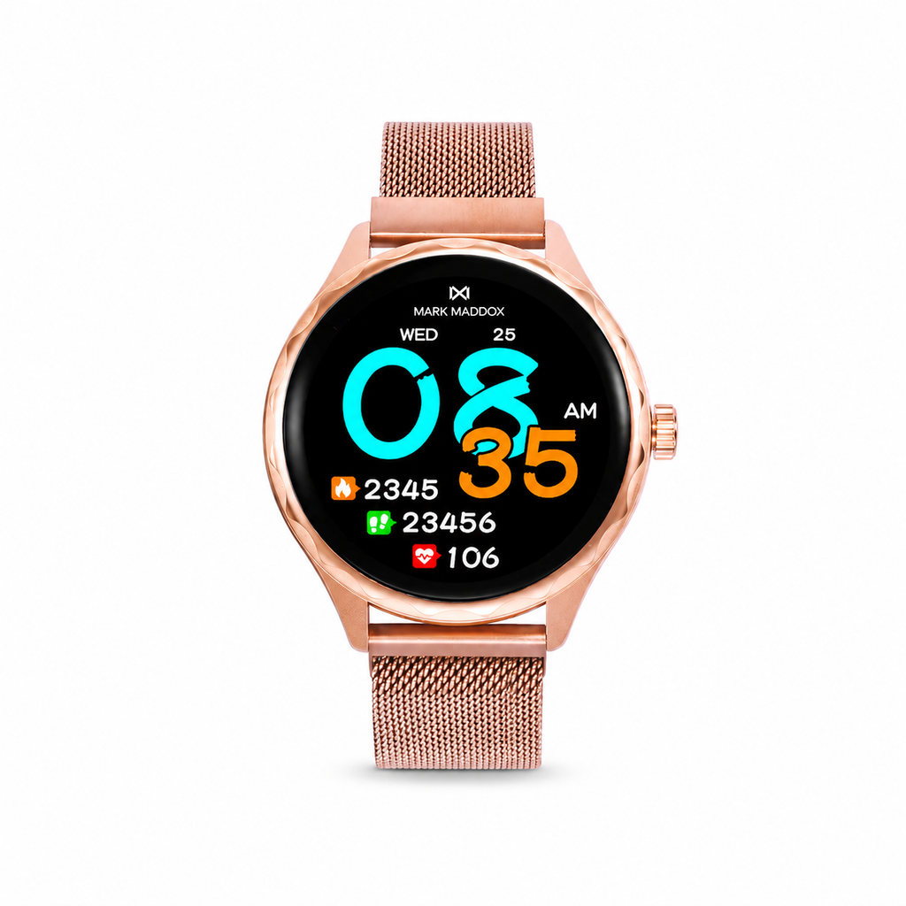 Reloj Mark Maddox mujer smart metal IP rosa malla milanesa - MS2000-70