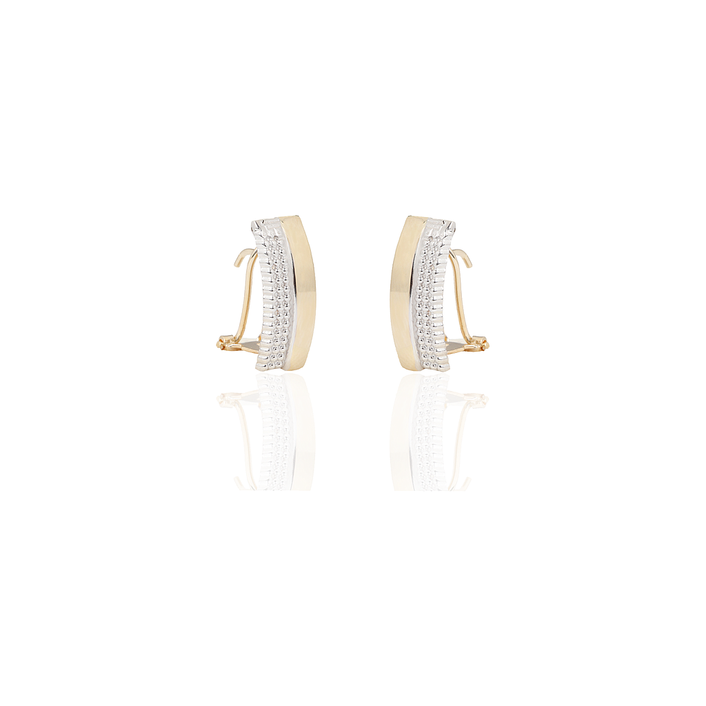PENDIENTES ORO 9 K PLANOS BICO OMEGA