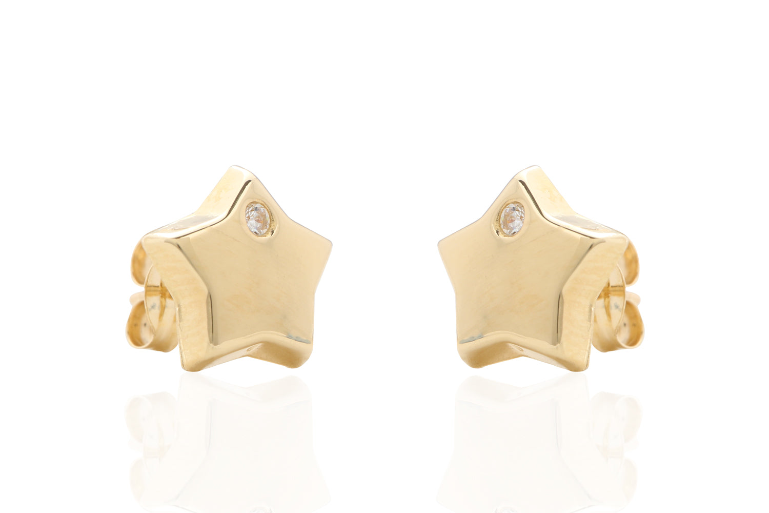 PENDIENTES ORO 9 K ESTRELLA LISA CIR 9K