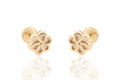 PENDIENTES BEBE 9 KTES FLOR NACAR 9K