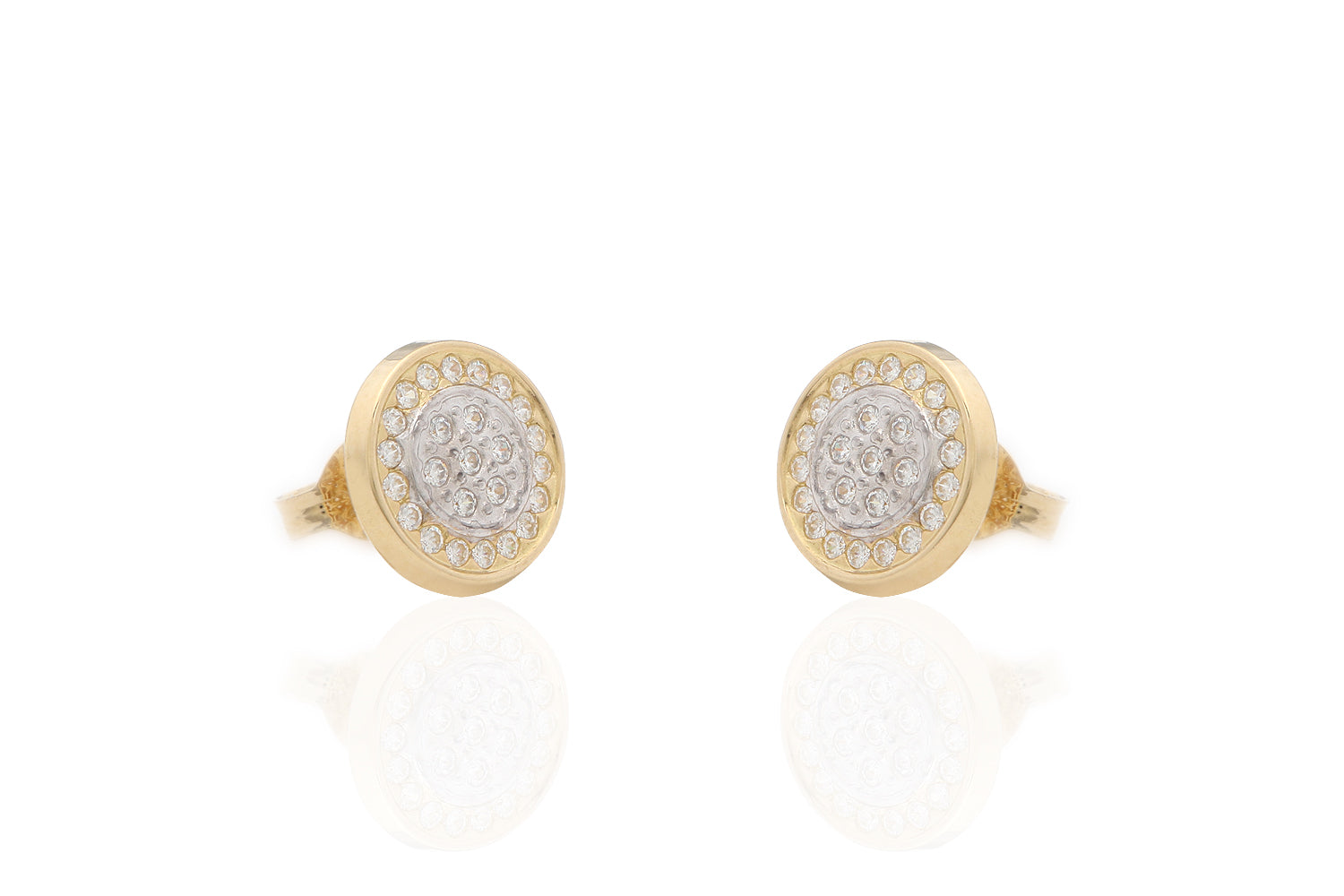 PENDIENTES ORO 9 K ROSETON CIR PRESION 9