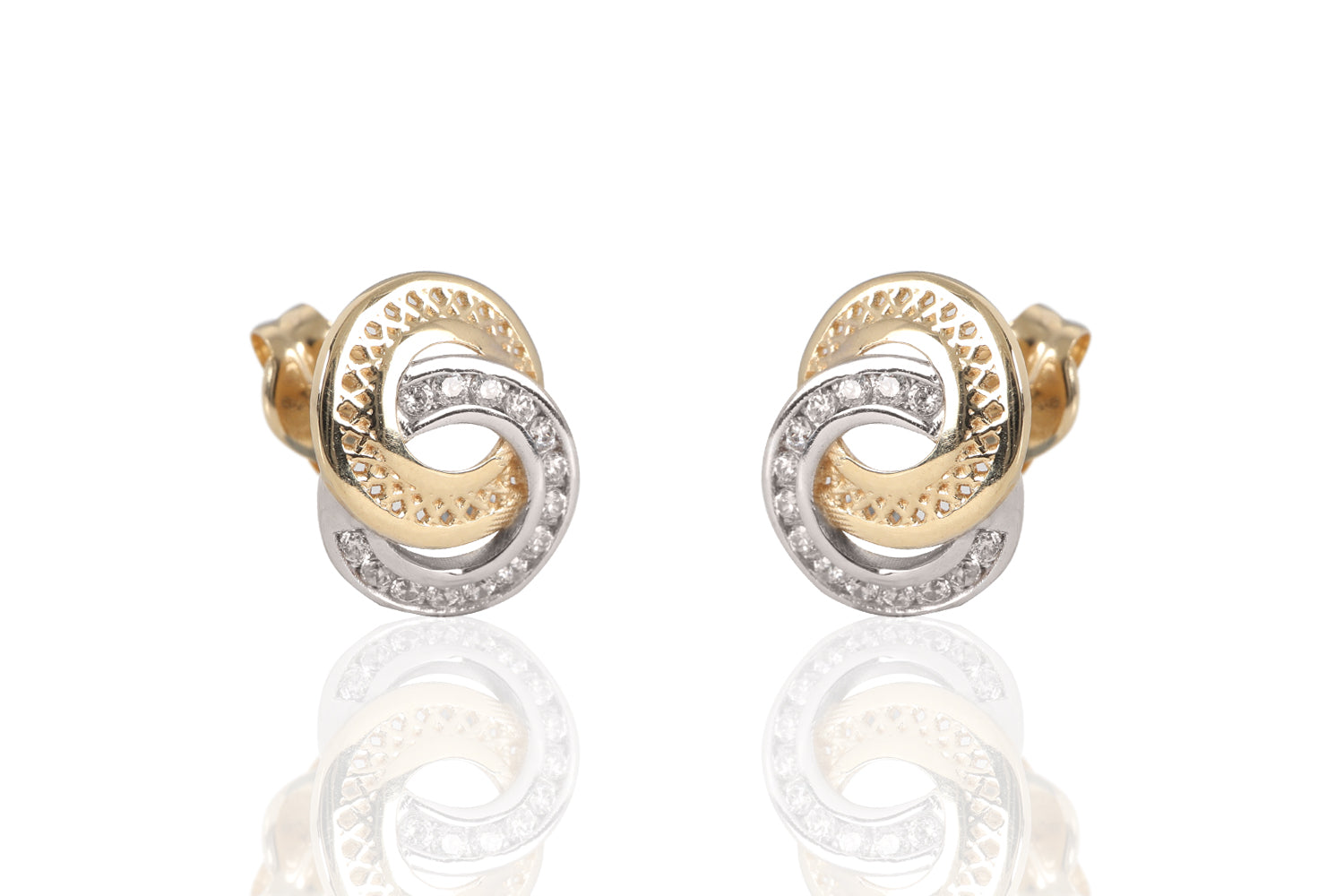 PENDIENTES ORO 9 K ALIANZAS BICO CIR 9K