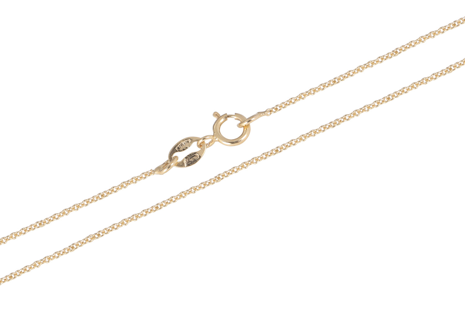 CADENA ORO 9 KTES 40 CM FINA FORZADA