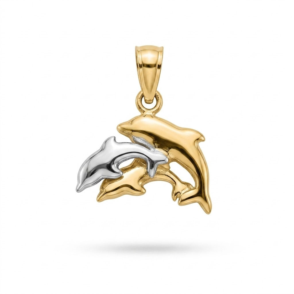 COLGANTE ORO 18 KTES DELPHIN BICOLOR