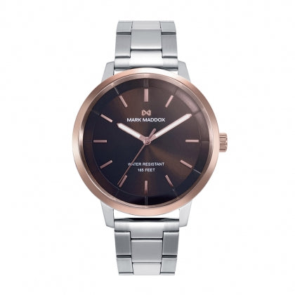 Reloj Mark Maddox hombre deportivo caja bicolor de acero IP rosa - HM1013-47