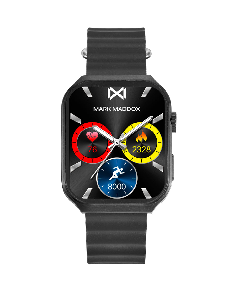 Reloj Mark Maddox hombre smart metal negro correa silicona - HS2002-50