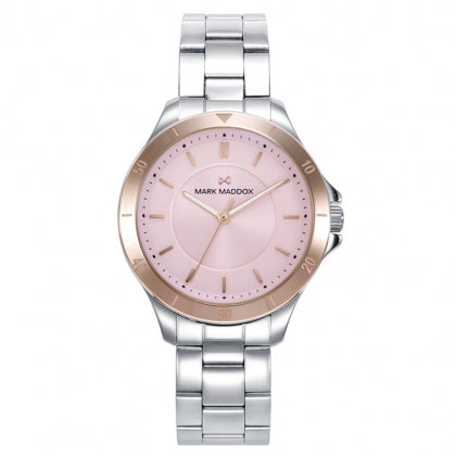 Reloj Mark Maddox mujer caja bicolor de acero IP rosa 5 ATM Ref. MM1018-77