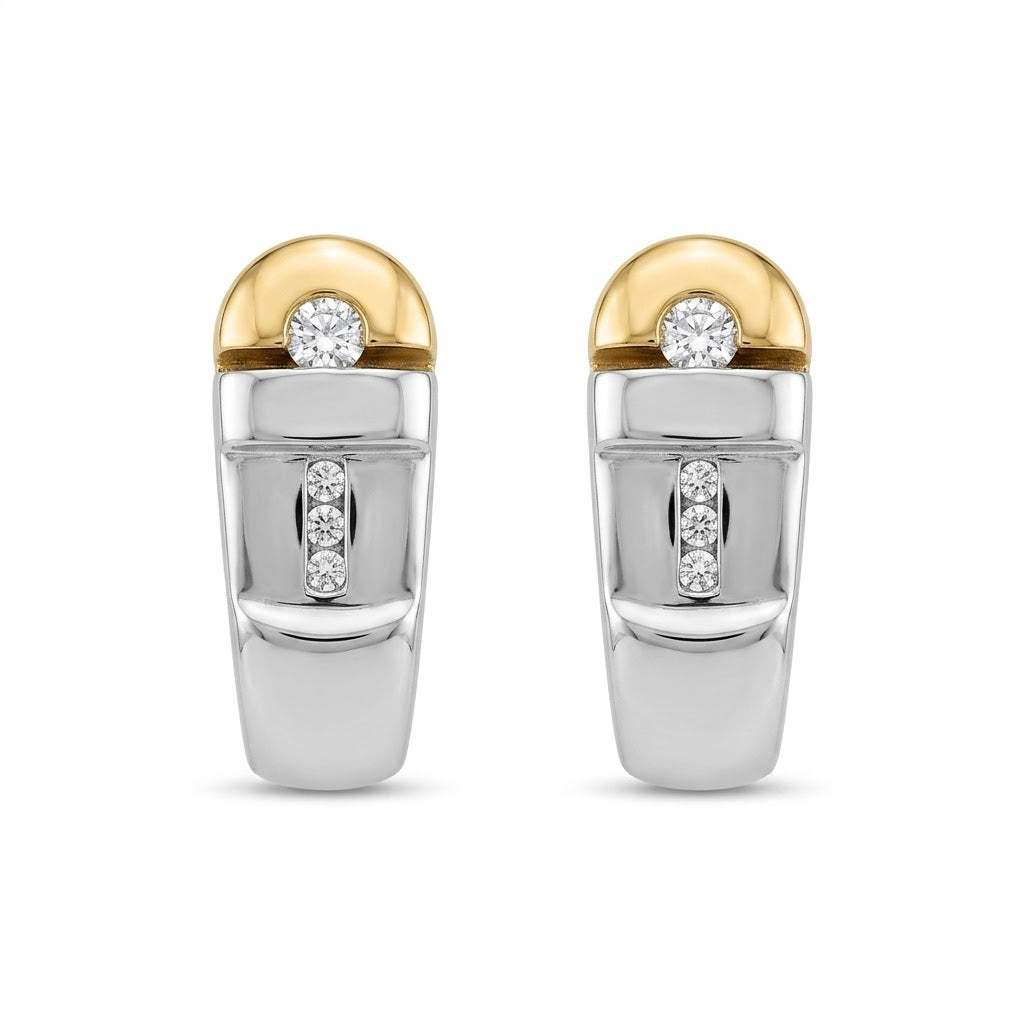 PENDIENTES ORO 18 KTES, DIAMANTES