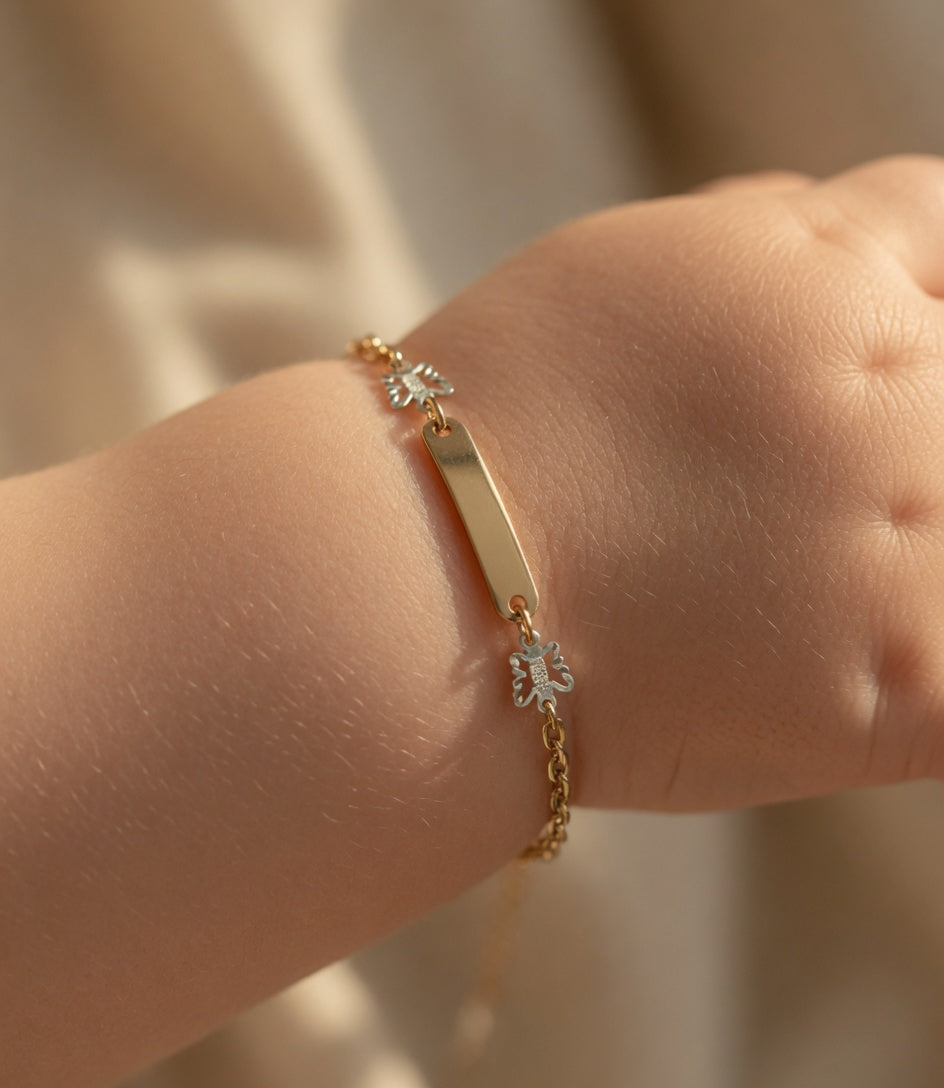 PULSERA PARA BEBE ORO 9 KTES