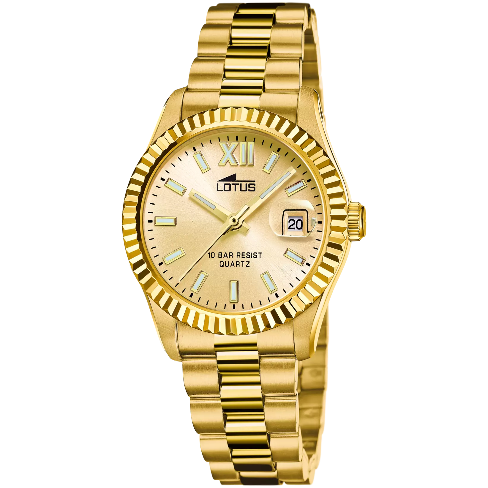 Reloj Lotus mujer lujo  esfera beige champán y circonitas Ref. 18932/2