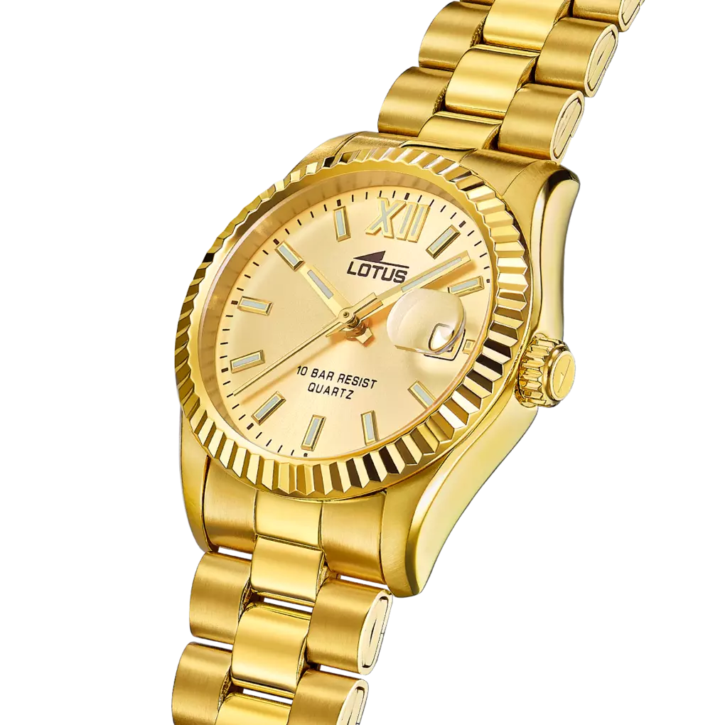 Reloj Lotus mujer lujo  esfera beige champán y circonitas Ref. 18932/2