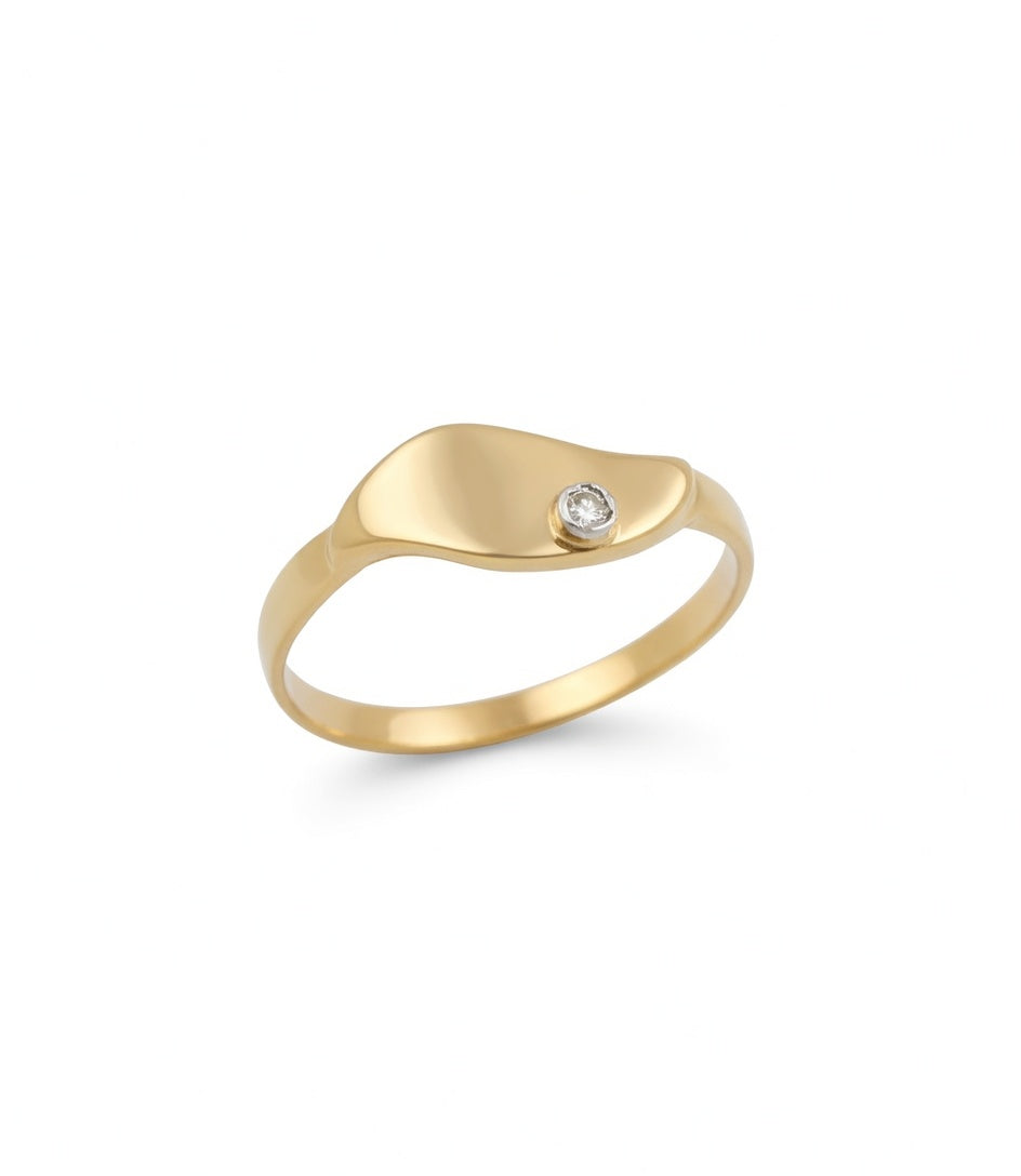 SORTIJA ORO 18KTES 1 DIAMANTE
