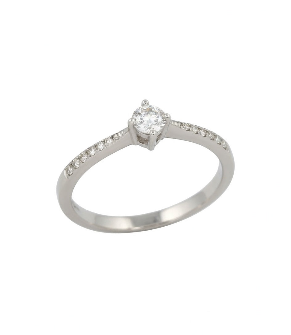 SORTIJA ORO BLANCO DIAMANTE CENTRAL